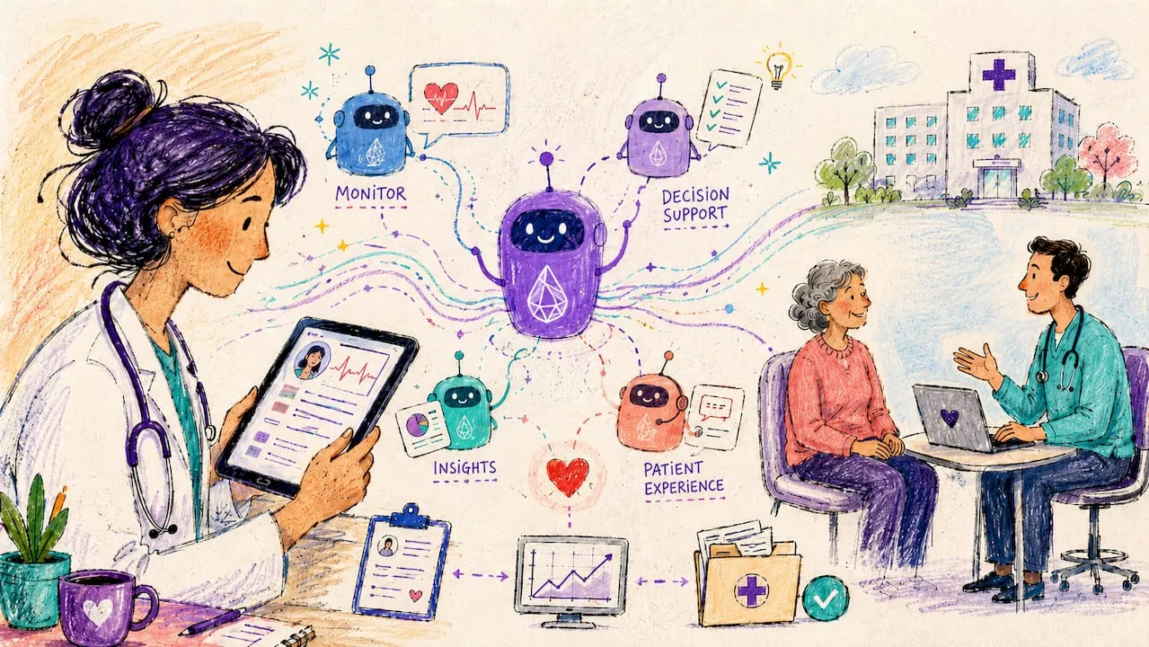 AI agents supporting clinicians with healthcare workflows